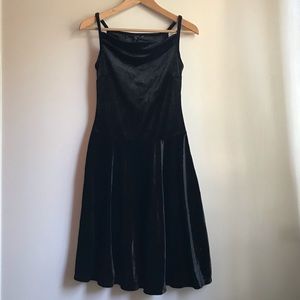 Black velvety dress